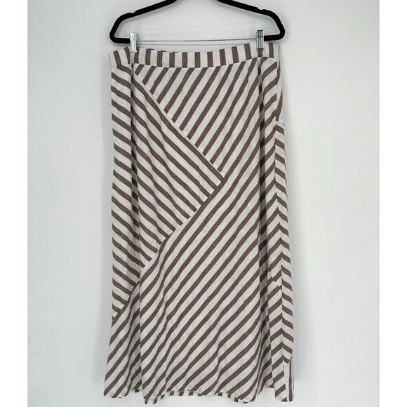 Cato Woman Maxi Skirt Womens 18/20W Coastal Beach Nautical Classic Elastic Waist - Picture 1 of 9